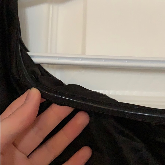 Off the shoulder Black Silk Dress - Picture 3 of 4